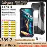 US AU EU Stock Unihertz 8849 Tank 3 Rugged 5G Smartphone 32GB 512GB 23800mAh 120W Charger Dimensity 8200 200MP 120Hz Cell Phone