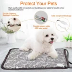 Dog Heated Mat Pet Temperature Adjustable Dog Heating Pad Waterproof Electric Heating Pad Timer Dog Sleeping Supply Waterproof