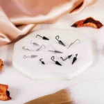 ZS 20G Black Spike Nostril Piercings Stainelss Steel Cone Nose Studs Doule Nose Piering Jewelry Long Spike Nostril Ring Chain - Image 5