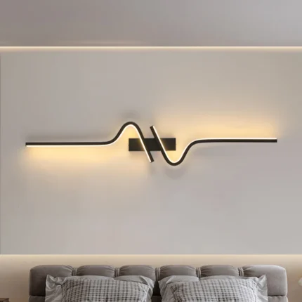 Moder LED Wall Lamp Long Strip Wall Lamps TV Background Decorative Lighting For Bedroom Living Room Home Indoor Lighting Fixture