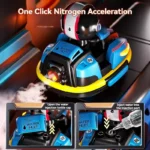 RC Battle Bumper Car Toy for Toddler Boy Girl Catapult Robot Karting Toy with Music Light RC Battle Game for Kids Family Battles - Image 3