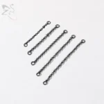 ZS 1PC Stainless Steel Across The Top Nose Ring Chain Heart Double Nose Chain for Women Nose Nail Nose Hole Bead Body Piercing - Image 3