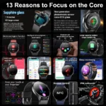 2025 New Smart Watch NFC ECG+PPG Blood oxygen Uric Acid Blood Pressure Sapphire Smartwatch Men For Android iOS Smart watch men - Image 2