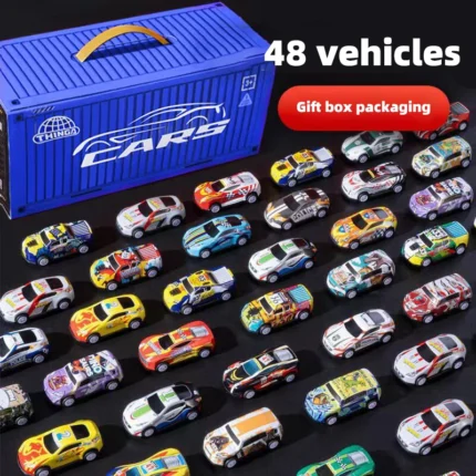 48pcs Alloy car sets, toy car models, tin car racing cars, classic car models, Christmas gifts