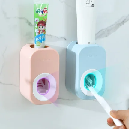 New Toothpaste Squeezer Wall-mounted Toothpaste Holder Home Bathroom No Punching Required Rack Automatic Toothpaste Dispenser