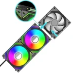 TEUCER JM-2 ARGB Cooling Fan Kit Mirror Cycle Light Effect PWM 800-2000RPM Water Cooling 360mm Cooler Fan Chassis Wireless Fan - Image 3