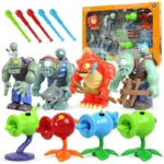 Plants Vs Zombies Toy set No Box Shadow Pea Crazy Dave AllStarZombie Game Character Ornaments Interactive Games For Kid Boy Gift - Image 6