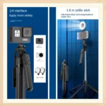 COOL DIER New Tripod for Smartphone Camera,Tripods Stand with Bluetooth shutter,Wireless Selfie Stick brackets with Phone Holder - Image 2