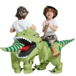 Animal Cartoon Riding T-Rex Inflatable Costume Nursery Kids Dinosaur Role Playing Game Adult Kids Chasing Game Birthday Gift