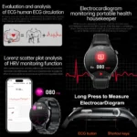 2025 New Smart Watch NFC ECG+PPG Blood oxygen Uric Acid Blood Pressure Sapphire Smartwatch Men For Android iOS Smart watch men - Image 6