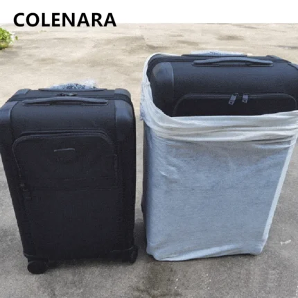 COLENARA Women's Suitcase 20 Inches Oxford Cloth Boarding Box 24" Men's Business Trolley Case with Wheels Rolling Luggage