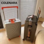 COLENARA 20"24"26"28 Inch Rolling Luggage New Aluminum Frame Business Trolley Case Universal Boarding Box with Wheels Suitcase - Image 6