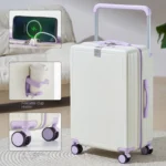 Wide-Handle 20-28 Inch Lightweight Carry-On Suitcase Multi-Functional Travel Luggage with Smooth-Rolling Wheels Suitcase - Image 3
