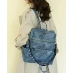 2025 New Women's PU Leather Waterproof Anti-theft Fashion Large Capacity Business Travel College Laptop Backpack Shoulder Bag - Image 2