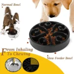 Pet Dog Slow Feeder Bowl Fun Non Slip Anti-Gulping Slower Food Feeding Dishes Eco Dog Bowl for Large Medium Small Dogs Puppy - Image 3