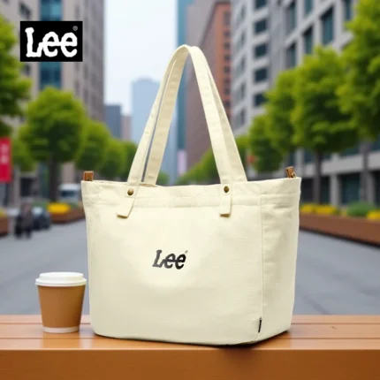 LEE Korean Style Shoulder Bag Women Oxford Cloth Large Capacity 15.6 Inches Laptop Stylish Tote Bags For Work Office Casual Walk