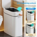 JOYBOS Smart Sensor Trash Can With Auto Adsorption Bag Rechargeable Garbage Trash Can For Home Toilet Living Room Household - Image 3