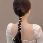 5Pcs Women Ponytail Elastic Hair Bands Telephone Wire Hair Ties Scrunchies Random Color Rubber Headband Girls Hair Accessories - Image 3