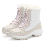 Boots Woman Heels Snow Boots For Winter Footwear Women Ankle Botas Mujer Keep Warm Short Combat Boots With Fur Women's Warm Boot