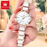 OLEVS Women's Wristwatch Luxury Brand Watch for Women Elegant Bracelet Waterproof Fashion Quartz Ladies Watches Reloj Para Mujer - Image 3