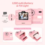 Kids Camera Instant Print, 48MP Digital Camera Selfie 1080P Video Toys Gifts for Girls Boys Aged 3-12 for Christmas/Birthday - Image 4
