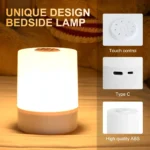 Touch Night Lamp 3 Modes Dimming Bedroom Bedside Lamp USB Charging Night Light Ambient Light Soft Light Table Lamp For Kids Gift - Image 4