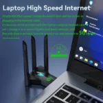 Upgrade 4 Antennas 1300Mbps WiFi USB 3.0 Adapter 2.4G/5GHZ Dual Band WiFi Dongle Wireless Network Card 802.11AC For Win 10/11 - Image 2