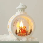Christmas Candlestick Round Wind Light Merry Christmas Tea Lights Candle Holder Decoration for Home Ornaments Xmas Gift New Year - Image 4