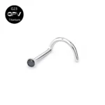 1/10PCS G23 Titanium Nose Nail Inlaid With Multicolor Fine Zircon 0.8mm Small-Line Diameter Piercing Jewelry Nose Nail - Image 4