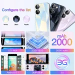 JCTKJ-Camon 20 Pro,Smartphone Android 8.1 Inch,16GB ROM 2GB RAM,2000mAh Battrey,Cell Phone,2+8MP Camera,Dual SIM,Mobile Phones - Image 2