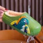 Baby cotton slippers for autumn and winter at home waterproof and plush thickened fashionable and cute for both boys and girls - Image 2