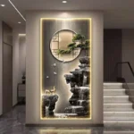 New Chinese Style Welcome Pine Decoration Painting Waterfall Landscape Wall Art Canvas Painting Light Luxury Home Decor Poster - Image 4