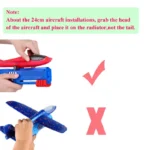 Kids 24/34cm Foam Plane Launcher Outdoor Toy for Boys Sport Catapult Game Children Girl Birthday Xmas Gifts - Image 2