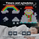 Smart LED Curtain Light APP Control RGB Dimmable DIY Pattern Music Ambient Lighting For Home Holiday Party Christmas Decoration - Image 4