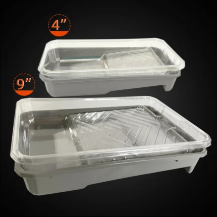 High Capacity Durable Plastic Paint Tray Kit - Multipurpose Home DIY Painting Set with Large Economic Paint Pans for Wall Decora