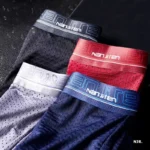4pcs Men's Boxer Shorts Ice Silk Underwear Plus Size Underpants Cool Breathable Sexy Slim Panties Mesh Lingerie Wholesale Lots - Image 3