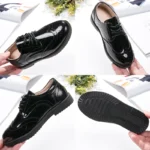 Kids Shoes For Boys Genuine Leather Shoes For Kids Wedding School Show Dress Flats Light Classic Black Children Loafer Moccasins - Image 5