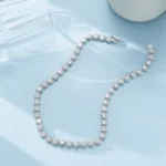 Tennis Necklace for Women Men Silver White Gold Plated Full Zircon Moissanite Tennis Chain Zircon Necklace For Men Gift - Image 2