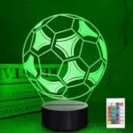 3D Football Illusion Lamp with 16 Color Changing Sport Night Light for Men Teenagers Kids - Unique Birthday Gift Idea