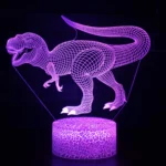 3D Cute Dinosaur Night Light Kids LED Dino Lamp Lovely USB Acrylic Glasses Table Nightlight for Children Gift Lamp Bedroom Decor