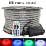 Blue LED Strip Light Waterproof AC 220V Strip LED Ribbon RGB 5050 LED Tape Flexible Lighting With EU Plug 5m 10m 15m 20m 25m 30m - Image 4