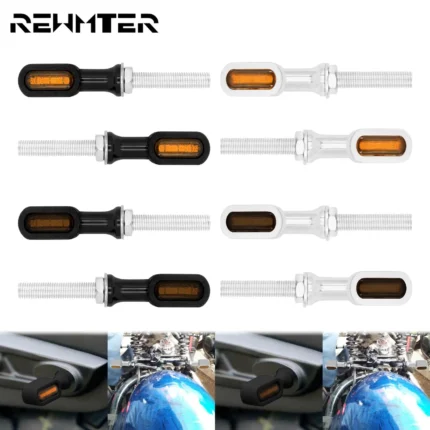 Motorcycle LED Rear Mini E Mark Turn Signal Indicator Brake Light Run Lamp For Harley Sportster Cafe Racer Touring Dyna Softail