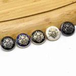 6pcs 10-28 mm golden gold metal buttons garment coat sewing accessories buttons for clothing crafts Black point oil button - Image 2