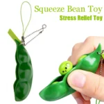 5pcs Fidget Toys Pack Portachiavi Decompression Edamame Toys Squishy Squeeze Peas Beans Keychain Cute Stress Adult Toy Key chain - Image 3