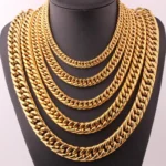 Heavy 16/20mm Gold Color Cuban Curb Link Chain Stainless Steel Necklace Mens Gift Custom Size 7-40inch - Image 6