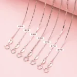 50cm 55cm 60cm Female Necklace For Women On Neck Silver 925 Chain Necklaces Women Pendant Girls Fashion Jewelry Minimalist Long - Image 4