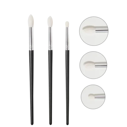 Shinedo 3 Pcs Goat Hair Tapered Crease Blending Brush Eyeshadow Make Up Cosmetic Kit Maquiagem Smudge Eye Makeup Brushes