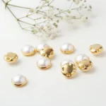 RESEN 6mm 8mm,10mm,12mm Sew On Pearls For Dresses With Claw Gold/Sliver Claw Rhinestones Round Pearl Button Sew On Stones - Image 2
