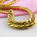 Heavy 16/20mm Gold Color Cuban Curb Link Chain Stainless Steel Necklace Mens Gift Custom Size 7-40inch - Image 3