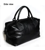 Fashion Genuine Leather Travel Bag Men's Luggage Bags Large Male Duffle Bag weekend Women Shoulder Bag Big Tote Handbag Black - Image 6